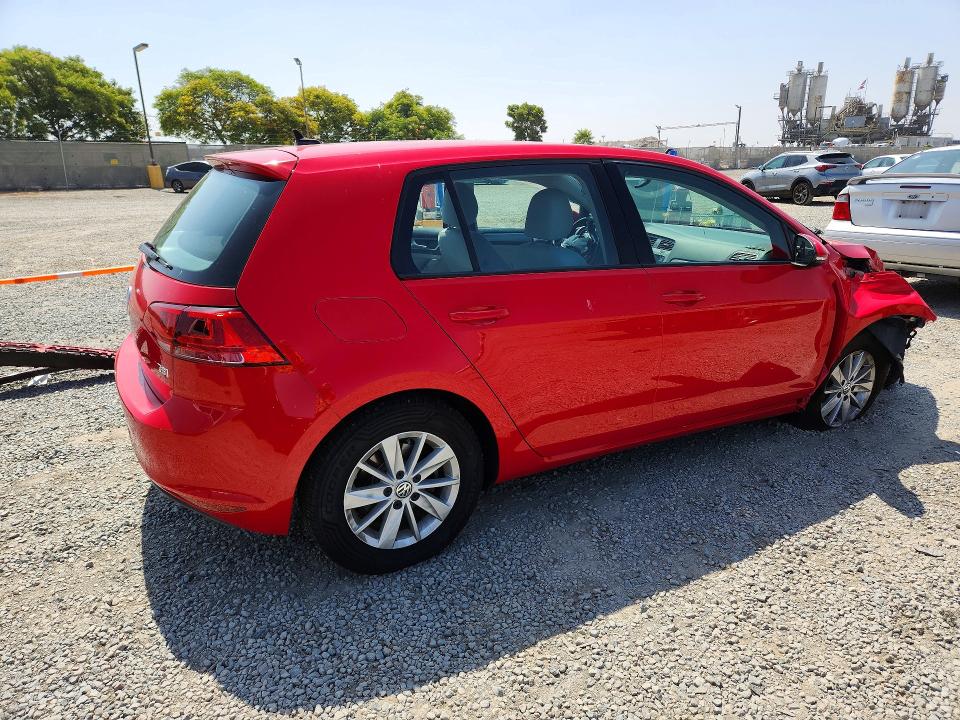 2017 Volkswagen VIN 3VW217AU3HM034004 COPART salvage auction — FRONT END, Ca - Salvage Certificate, sold $350 on 2026-07-02 (photo 3)