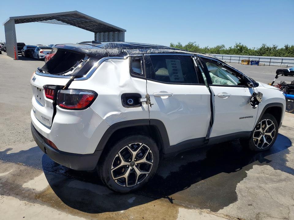 2025 Jeep Compass VIN 3C4NJDCN3ST619876 COPART salvage auction — ROLLOVER, Ca - Salvage Certificate, sold $2,000 on 2026-07-02 (photo 3)