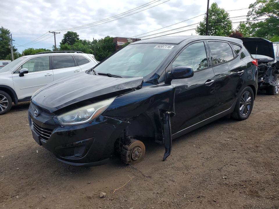 2015 Hyundai Tucson VIN KM8JTCAF7FU101369 COPART salvage auction — FRONT END, CT - CERT OF TITLE-SALVAGE, sold $1,200 on 2026-07-17 (photo 1)