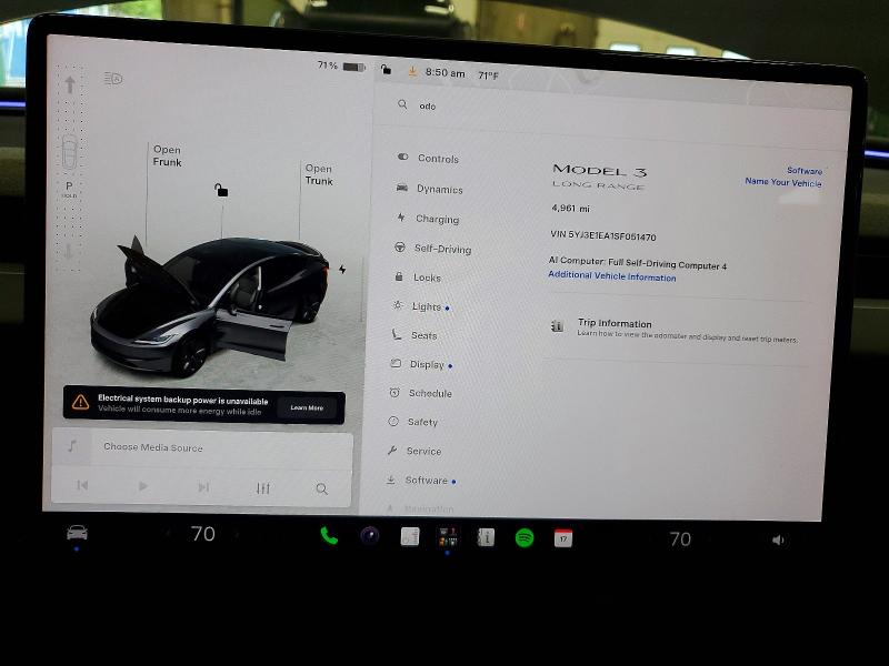 2025 Tesla Model 3 VIN 5YJ3E1EA1SF051470 COPART salvage auction — FRONT END, Mn - Cert Of Title-Salvage, sold $5,200 on 2026-07-28 (photo 9)
