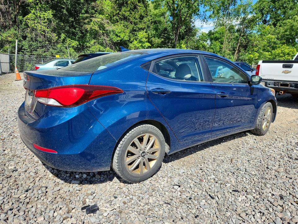 2014 Hyundai Elantra VIN KMHDH4AEXEU030159 COPART salvage auction — MINOR DENT/SCRATCHES, Oh - Certificate Of Title, sold $275 on 2026-07-08 (photo 3)