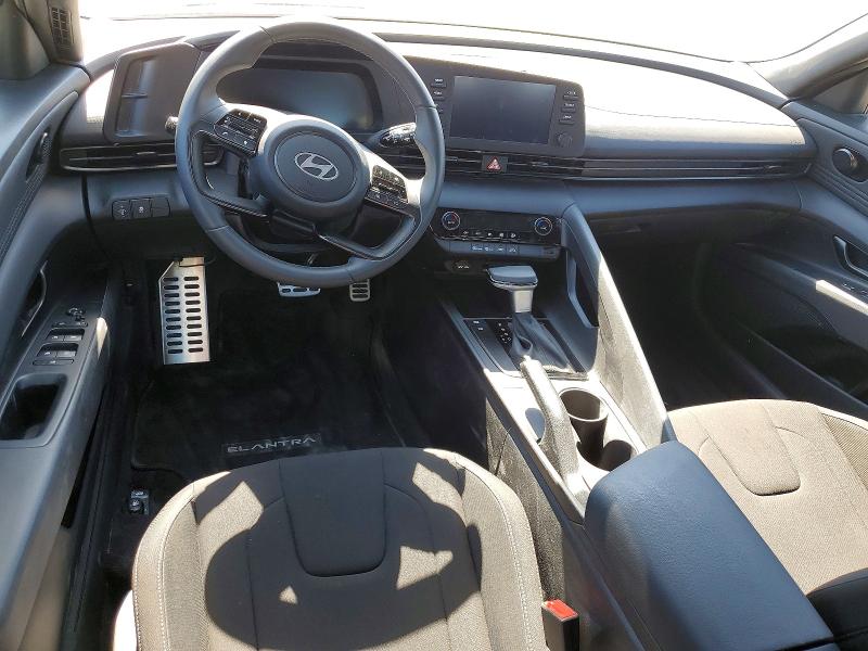 2025 Hyundai Elantra VIN KMHLM4DG1SU065916 COPART salvage auction — DAMAGE HISTORY, Ca - Dis/Dlr/Exp Only Clean Title, sold $11,600 on 2026-07-29 (photo 8)