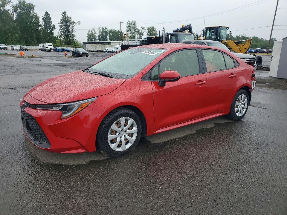 2020 Toyota Corolla VIN JTDEPRAE1LJ002273 COPART salvage auction — REAR END, Or - Salvage Title Certificate, sold $7,400 on 2026-07-15 (photo 1)