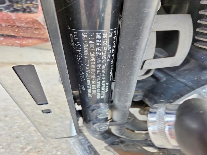 2007 Suzuki Vl800 VIN JS1VS55A772104976 COPART salvage auction — SIDE, TX - SALVAGE VEHICLE TITLE (P), sold $425 on 2026-09-08 (photo 9)