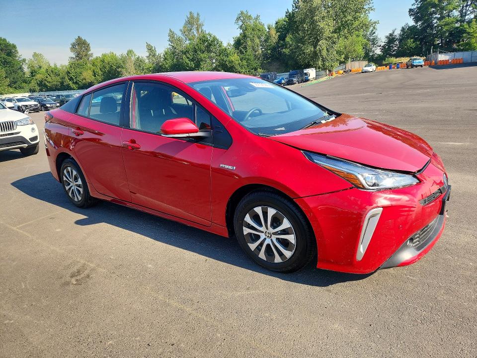 2022 Toyota Prius VIN JTDL9MFU1N3038363 COPART salvage auction — FRONT END, OR - SALVAGE TITLE CERTIFICATE, sold $5,100 on 2026-07-27 (photo 4)