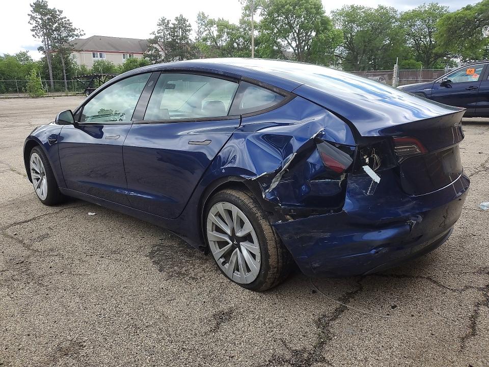 2022 Tesla Model 3 VIN 5YJ3E1EA0NF371576 COPART salvage auction — REAR END, IL - SALVAGE CERTIFICATE, sold $5,200 on 2026-07-27 (photo 2)