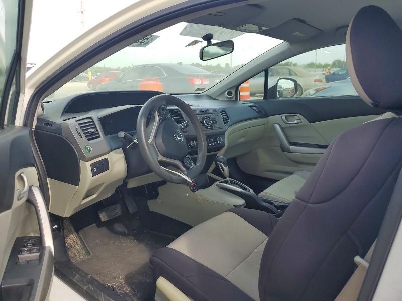 2012 Honda Civic VIN 2HGFG3B57CH566075 COPART salvage auction — WATER/FLOOD, Tx - Salvage Title-Flood Damage, sold $425 on 2026-07-09 (photo 8)