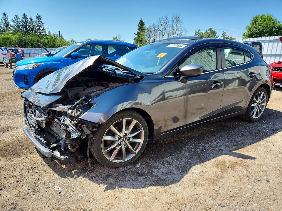 2018 Mazda 3 VIN 3MZBN1M31JM171646 COPART salvage auction — FRONT END, On - Permit Salvage, sold $950 on 2026-07-02 (photo 1)