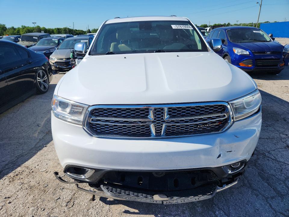 2015 Dodge Durango VIN 1C4SDJET1FC849566 COPART salvage auction — FRONT END, IN - CERT OF TITLE-SALVAGE TITLE, sold $4,700 on 2026-07-31 (photo 5)