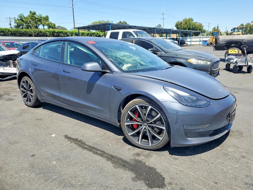 2022 Tesla Model 3 VIN 5YJ3E1EC0NF330561 COPART salvage auction — FRONT END, CA - SALVAGE CERTIFICATE, sold $60 on 2026-07-21 (photo 4)