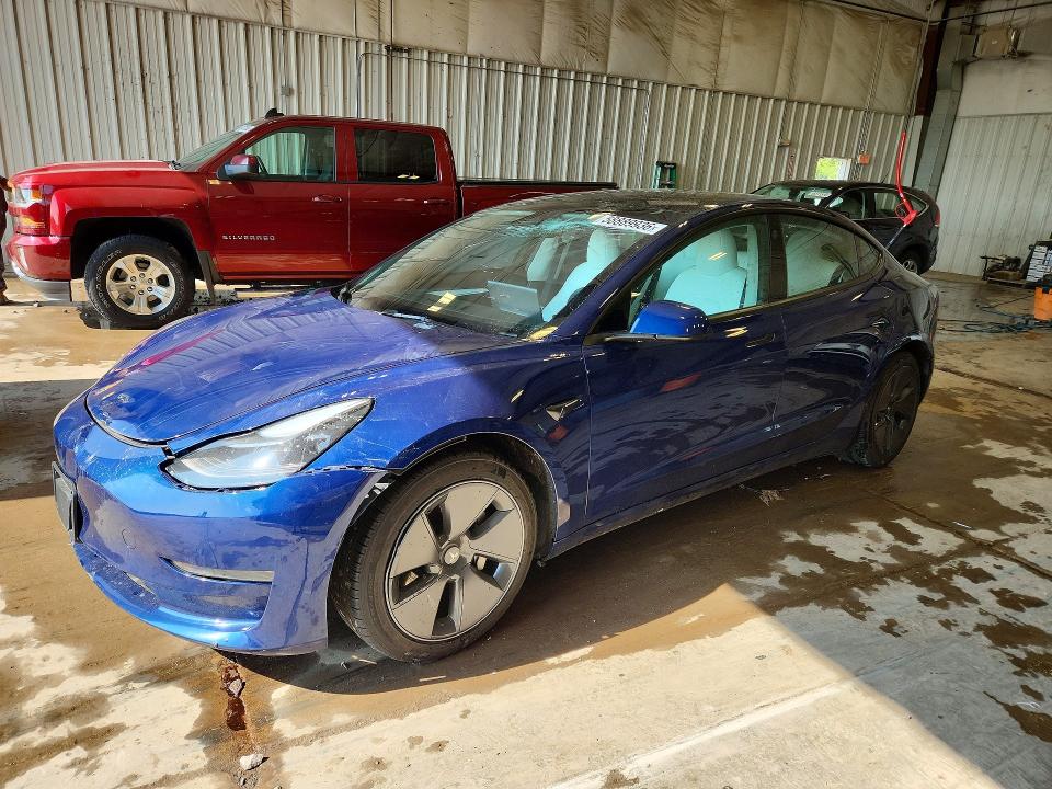 2023 Tesla Model 3 VIN 5YJ3E1EB8PF632030 COPART salvage auction — FRONT END, Wi - Cert Of Title-Salvage Vehicle, sold $6,900 on 2026-07-13 (photo 1)