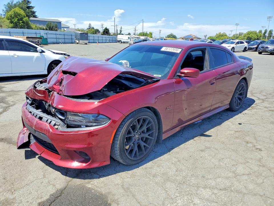 2019 Dodge Charger VIN 2C3CDXGJ0KH668103 COPART salvage auction — FRONT END, Ca - Salvage Certificate, sold $12,500 on 2026-07-24 (photo 1)