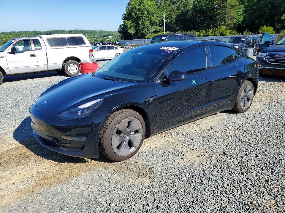 2022 Tesla Model 3 VIN 5YJ3E1EB6NF272897 COPART salvage auction — SIDE, Nc - Salvage Certificate Of Title, sold $5,700 on 2026-07-23 (photo 1)