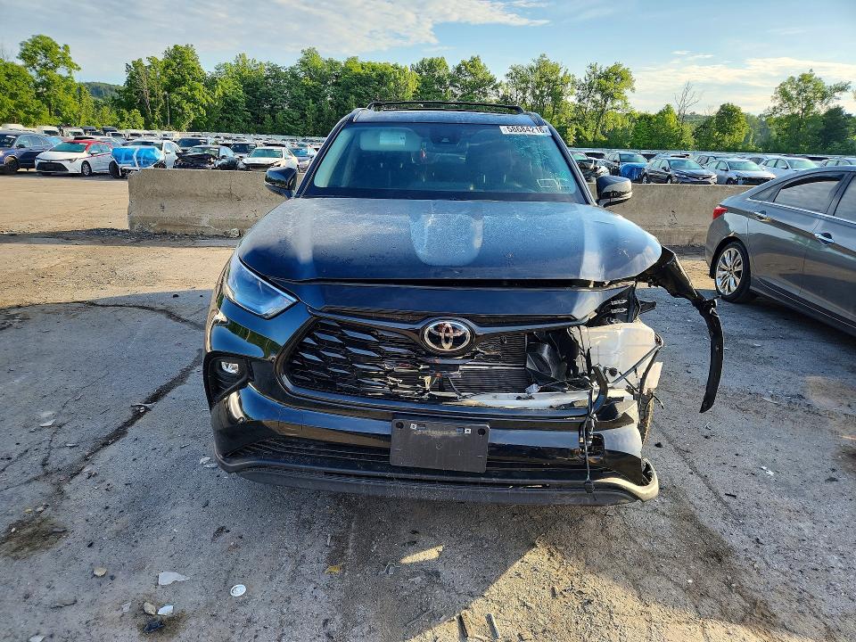 2025 Toyota Highlander VIN 5TDKBRCH1SS649461 COPART salvage auction — FRONT END, Ny - Mv-907A Salvage Certificate, sold $18,000 on 2026-07-14 (photo 5)