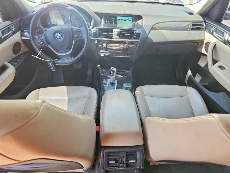 2017 BMW X3 VIN 5UXWZ7C38H0V89842 COPART salvage auction — FRONT END, Ca - Salvage Certificate, sold $1,650 on 2026-07-02 (photo 8)