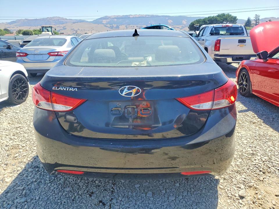 2013 Hyundai Elantra VIN KMHDH4AE3DU533496 COPART salvage auction — VANDALISM, Ca - Salvage Certificate, sold $725 on 2026-07-16 (photo 6)