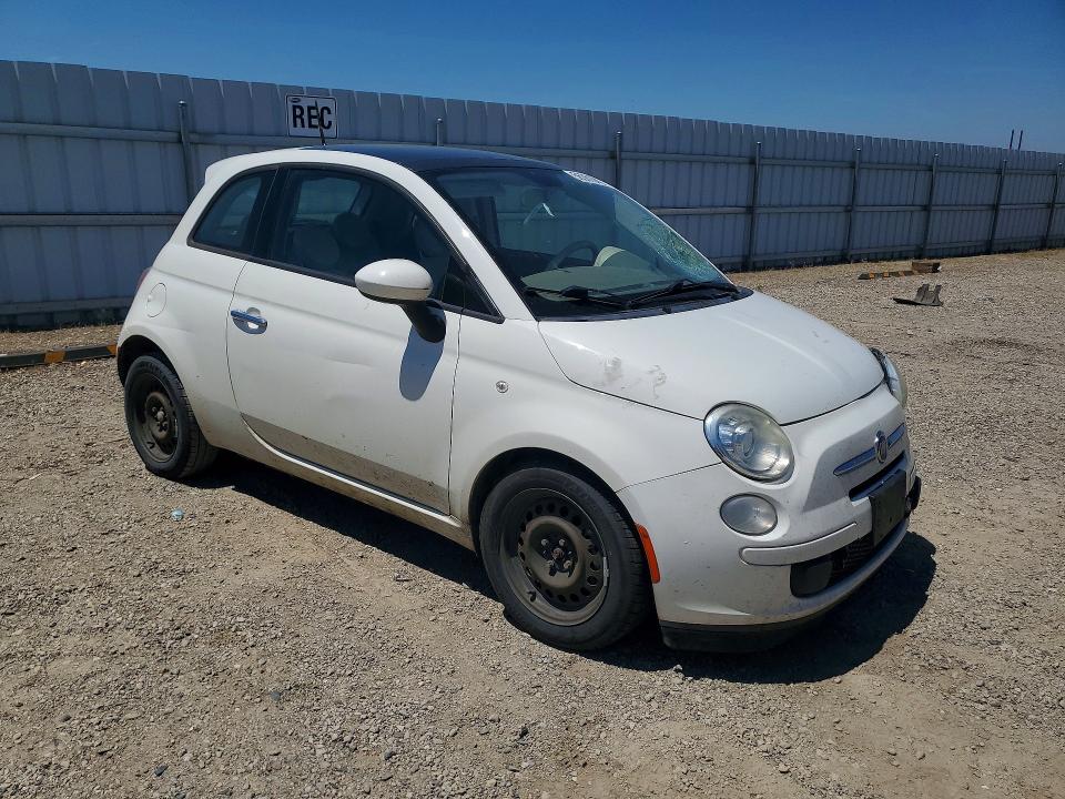 2013 Fiat 500 VIN 3C3CFFAR9DT745483 COPART salvage auction — FRONT END, Ca - Salvage Certificate, sold $125 on 2026-07-17 (photo 4)