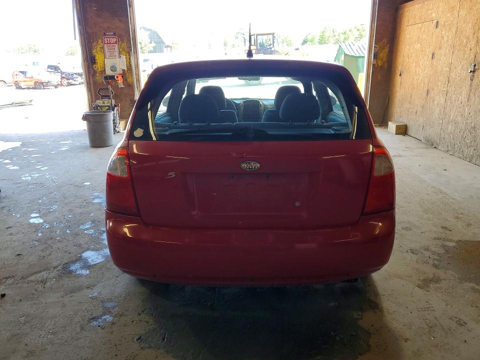 2006 Kia Spectra VIN KNAFE161365244901 COPART salvage auction — MINOR DENT/SCRATCHES, Pa - Non Public Clean Title, sold $200 on 2026-07-09 (photo 6)