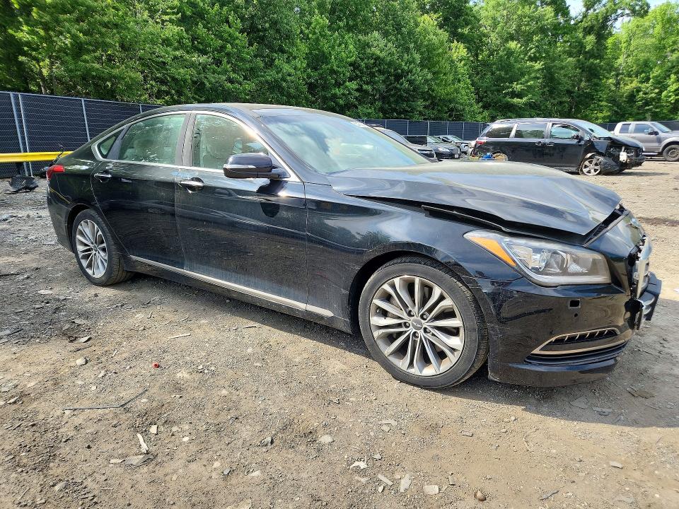 2015 Hyundai Genesis VIN KMHGN4JEXFU042464 COPART salvage auction — FRONT END, Md - Cert Of Salvage > 75% Damage, sold $2,400 on 2026-07-17 (photo 4)