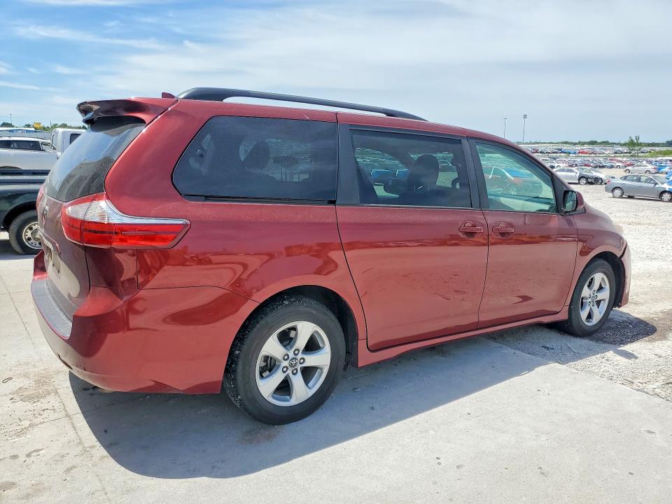 2018 Toyota Sienna VIN 5TDKZ3DC8JS938587 COPART salvage auction — HAIL, Ne - Cert Of Title-Salvage, sold $10,000 on 2026-07-14 (photo 3)