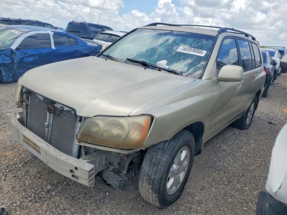2003 Toyota Highlander VIN JTEGF21A330087599 COPART salvage auction — FRONT END, Tx - Bonded Title - Clean, sold $825 on 2026-07-20 (photo 1)