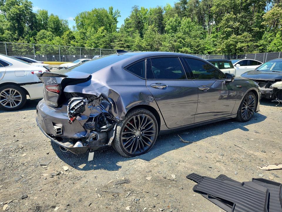 2023 Acura Tlx VIN 19UUB7F02PA003368 COPART salvage auction — REAR END, Md - Cert Of Salvage > 75% Damage, sold $9,600 on 2026-07-31 (photo 3)