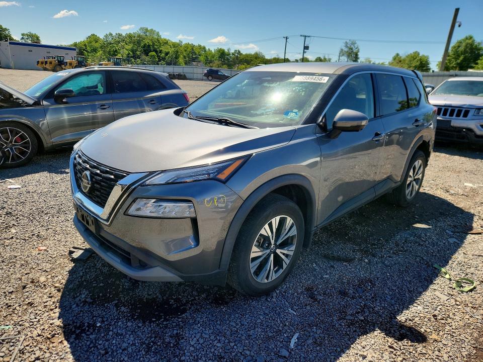 2021 Nissan Rogue VIN 5N1AT3BBXMC679626 COPART salvage auction — REAR END, NJ - CERT OF TITLE-SALVAGE (P), sold $7,400 on 2026-07-02 (photo 1)