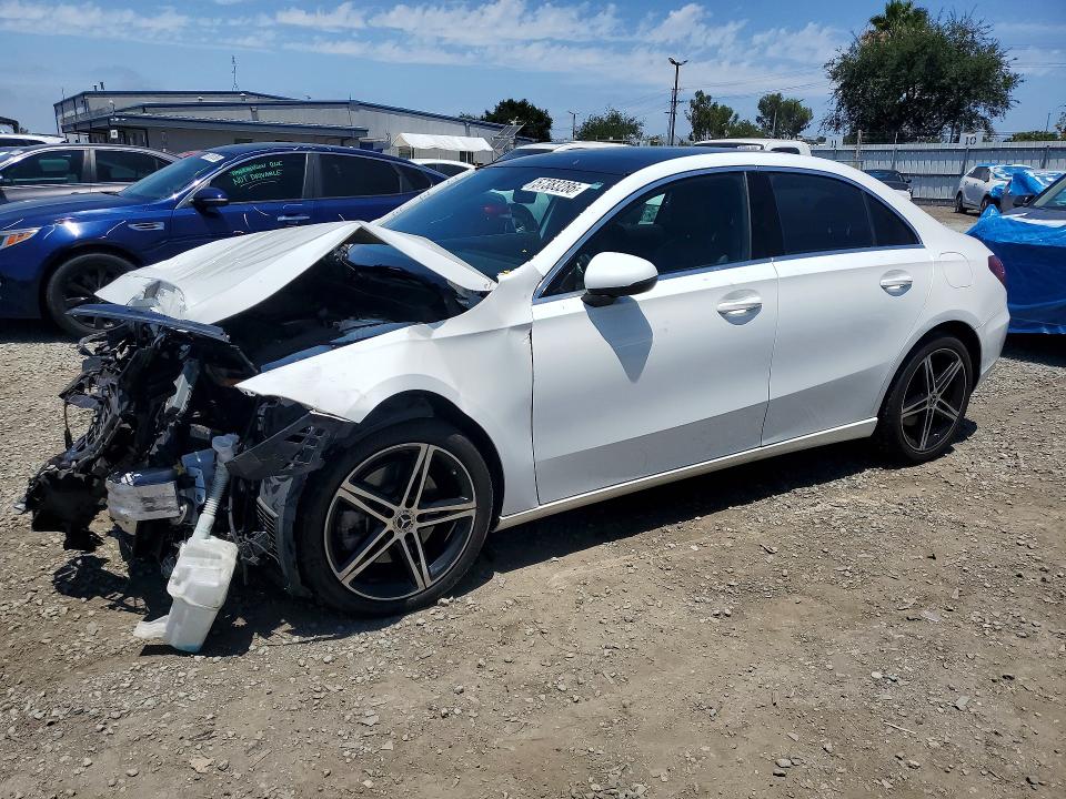 2019 Mercedes-benz A-klasse VIN WDD3G4EB4KW027461 COPART salvage auction — FRONT END, Ca - Salvage Certificate, sold $3,200 on 2026-07-17 (photo 1)