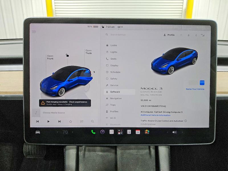 2022 Tesla Model 3 VIN 5YJ3E1EB4NF272042 COPART salvage auction — MINOR DENT/SCRATCHES, Ut - Certificate Of Title, sold $19,400 on 2026-07-07 (photo 9)