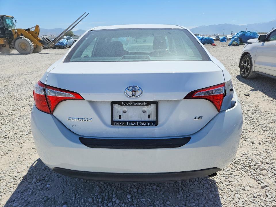 2016 Toyota Corolla VIN 5YFBURHE7GP378270 COPART salvage auction — MINOR DENT/SCRATCHES, Ut - Salvage Certificate, sold $4,550 on 2026-07-31 (photo 6)