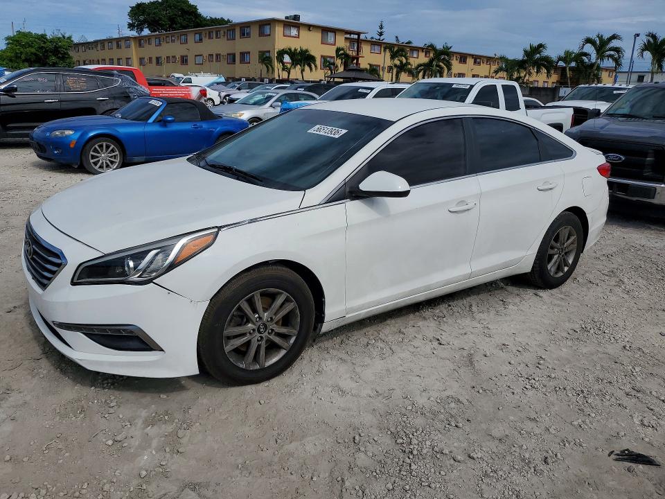 2015 Hyundai Sonata VIN 5NPE24AF2FH005514 COPART salvage auction — FRONT END, Fl - Cert Of Title-Rebuilt, sold $1,300 on 2026-07-31 (photo 1)
