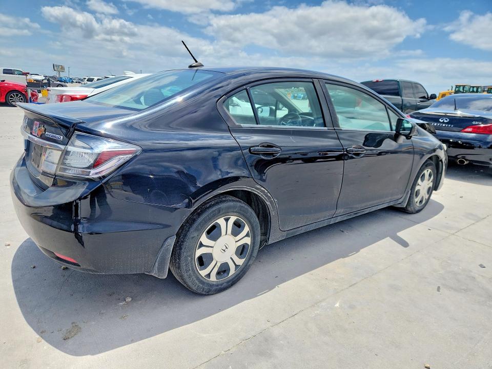 2015 Honda Civic hybrid VIN 19XFB4F33FE200738 COPART salvage auction — FRONT END, Tx - Salvage Vehicle Title, sold $2,000 on 2026-07-10 (photo 3)