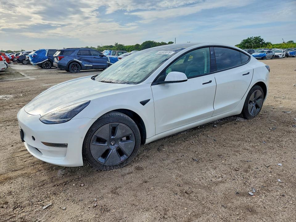 2022 Tesla Model 3 VIN 5YJ3E1EB0NF110781 COPART salvage auction — FRONT END, Fl - Cert Of Title Slvg Rebuildable, sold $9,000 on 2026-07-09 (photo 1)