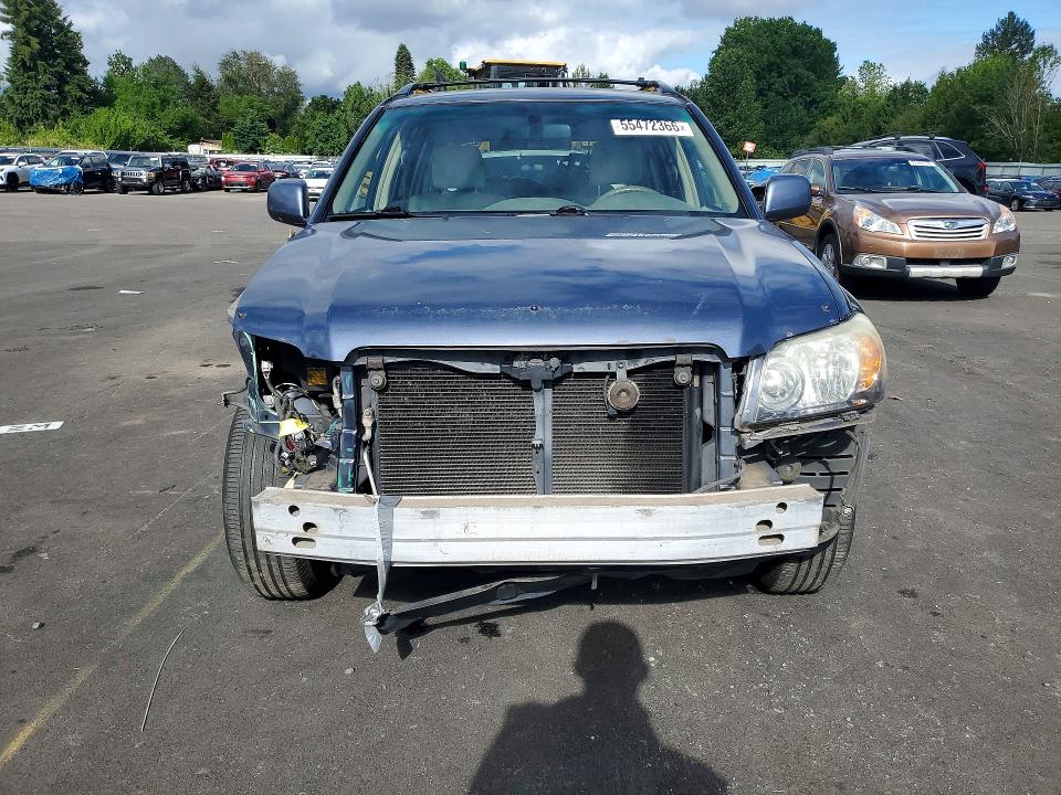 2007 Toyota Highlander VIN JTEHD21A970047768 COPART salvage auction — FRONT END, Or - Salvage Title Certificate, sold $1,000 on 2026-07-13 (photo 5)