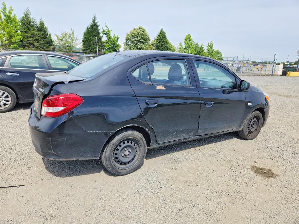 2017 Mitsubishi VIN ML32F3FJ7HHF14584 COPART salvage auction — REAR END, Or - Salvage Title Certificate, sold $200 on 2026-07-28 (photo 3)