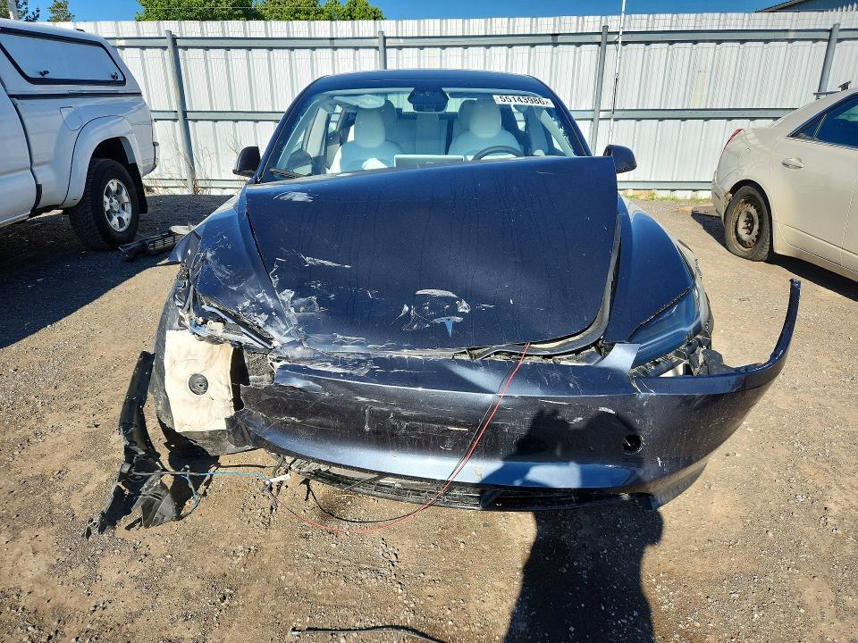 2024 Tesla Model 3 VIN LRW3E7EBXRC262571 COPART salvage auction — FRONT END, On - Permit Salvage, sold $12,700 on 2026-07-14 (photo 5)