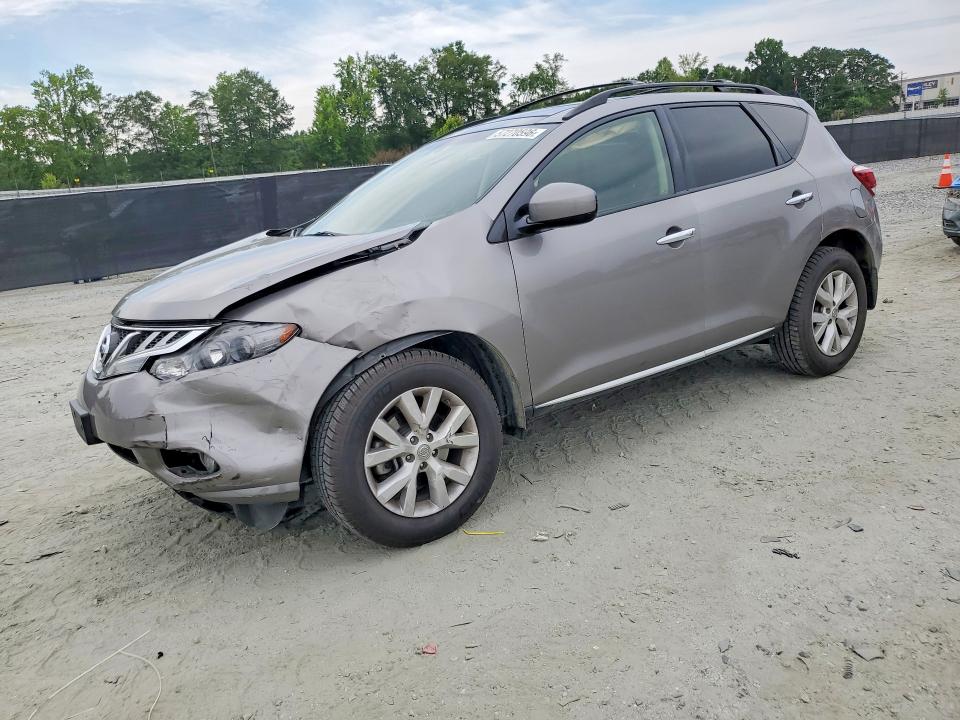 2012 Nissan Murano VIN JN8AZ1MW2CW238873 COPART salvage auction — FRONT END, Nc - Salvage Certificate Of Title, sold $375 on 2026-07-22 (photo 1)