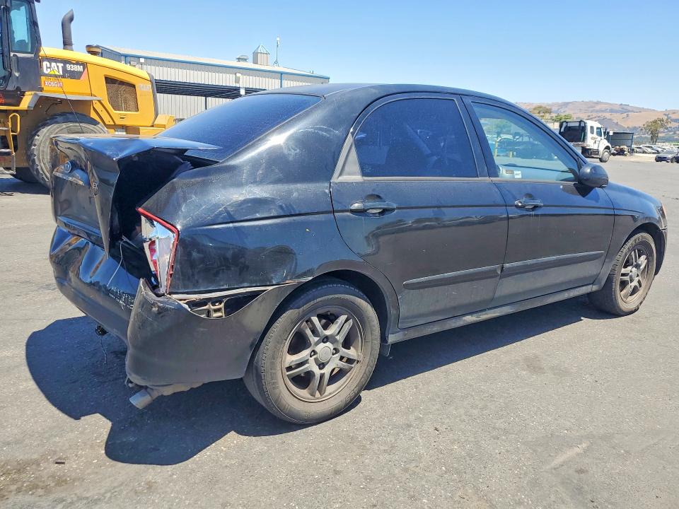 2008 Kia Spectra VIN KNAFE122055102566 COPART salvage auction — REAR END, Ca - Salvage Certificate, sold $425 on 2026-07-09 (photo 3)