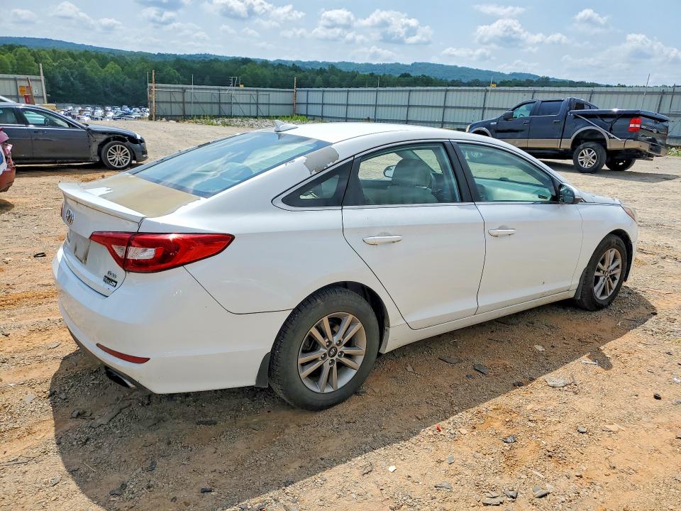 2016 Hyundai Sonata VIN 5NPE24AA7GH266031 COPART salvage auction — WATER/FLOOD, Va - Cert Of Title-Salvage Water, sold $550 on 2026-07-10 (photo 3)