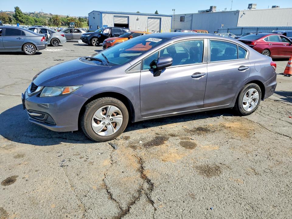 2014 Honda Civic VIN 19XFB2F59EE252976 COPART salvage auction — SIDE, Ca - Salvage Certificate, sold $3,150 on 2026-07-10 (photo 1)