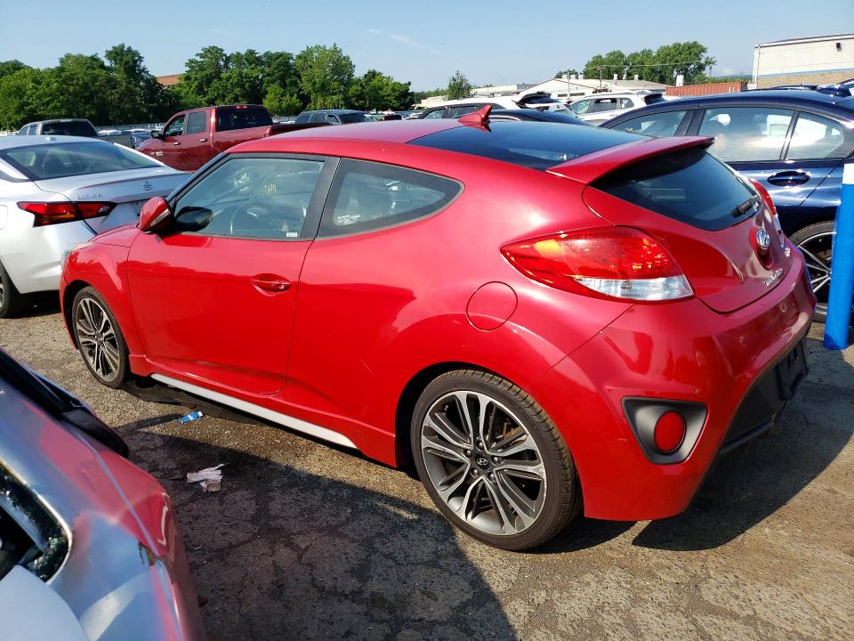 2016 Hyundai Veloster VIN KMHTC6AEXGU267758 COPART salvage auction — MECHANICAL, Ct - Cert Of Title-Salvage, sold $650 on 2026-07-14 (photo 2)