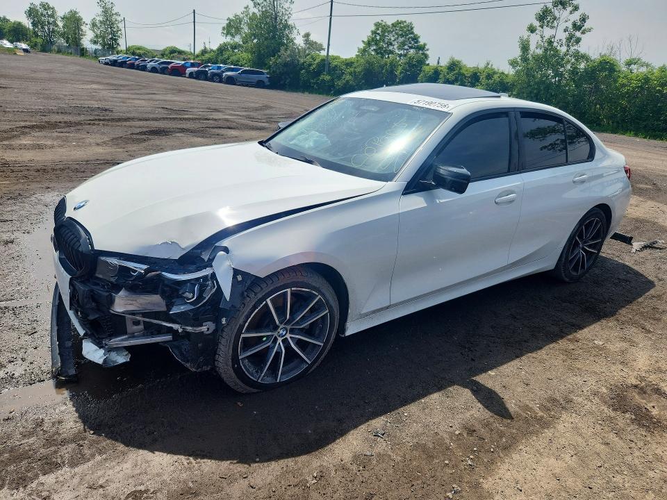 2019 BMW 3er VIN WBA5R7C50KAJ80473 COPART salvage auction — FRONT END, Qc - Gravement Accidente, sold $200 on 2026-07-28 (photo 1)