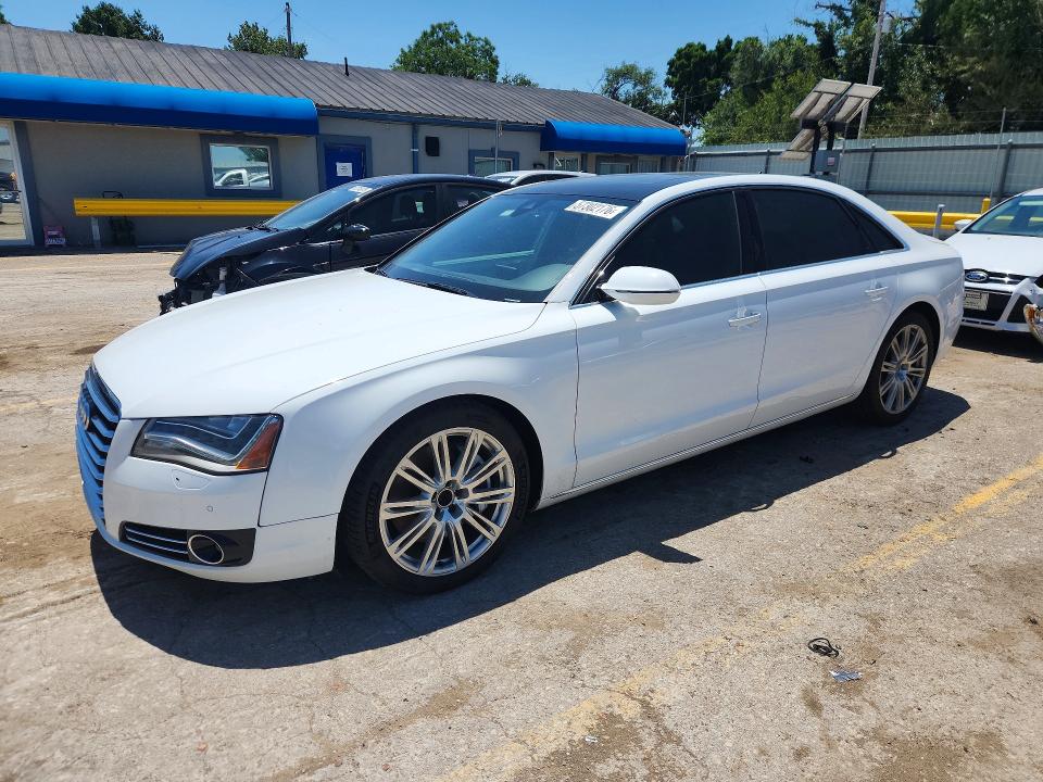 2013 Audi A8 VIN WAUR2AFD4DN014698 COPART salvage auction — SIDE, Ks - Cert Of Title-Salvage, sold $3,250 on 2026-07-08 (photo 1)
