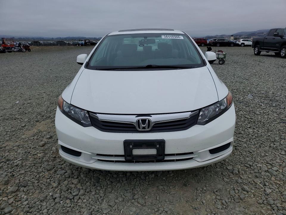 2012 Honda Civic VIN 19XFB2F85CE387895 COPART salvage auction — SIDE, Ca - Salvage Certificate, sold $3,100 on 2026-07-02 (photo 5)