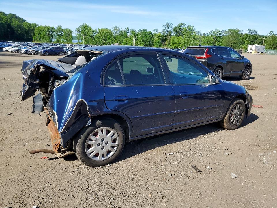 2004 Honda Civic VIN 2HGES16534H572627 COPART salvage auction — REAR END, NY - MV-907A SALVAGE CERTIFICATE, sold $350 on 2026-07-02 (photo 3)