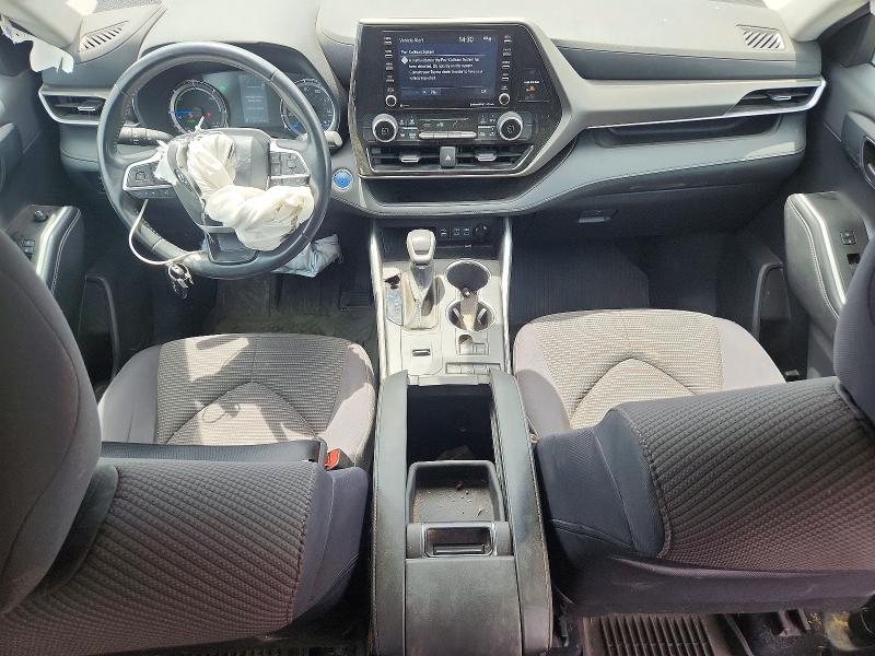 2022 Toyota Highlander VIN 5TDBBRCH7NS550339 COPART salvage auction — FRONT END, Ca - Salvage Certificate, sold $10,400 on 2026-07-17 (photo 8)