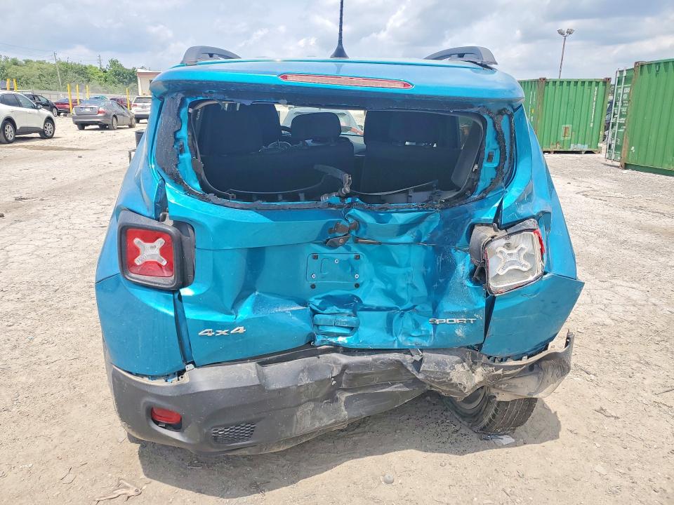 2019 Jeep Renegade VIN ZACNJBAB8KPK53124 COPART salvage auction — REAR END, In - Cert Of Title-Salvage Title, sold $125 on 2026-07-28 (photo 6)