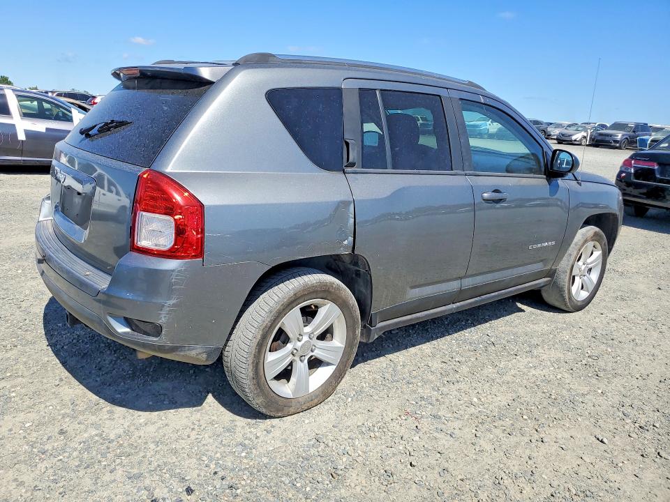 2012 Jeep Compass VIN 1C4NJCBA2CD686548 COPART salvage auction — VANDALISM, Ca - Salvage Certificate, sold $600 on 2026-07-09 (photo 3)