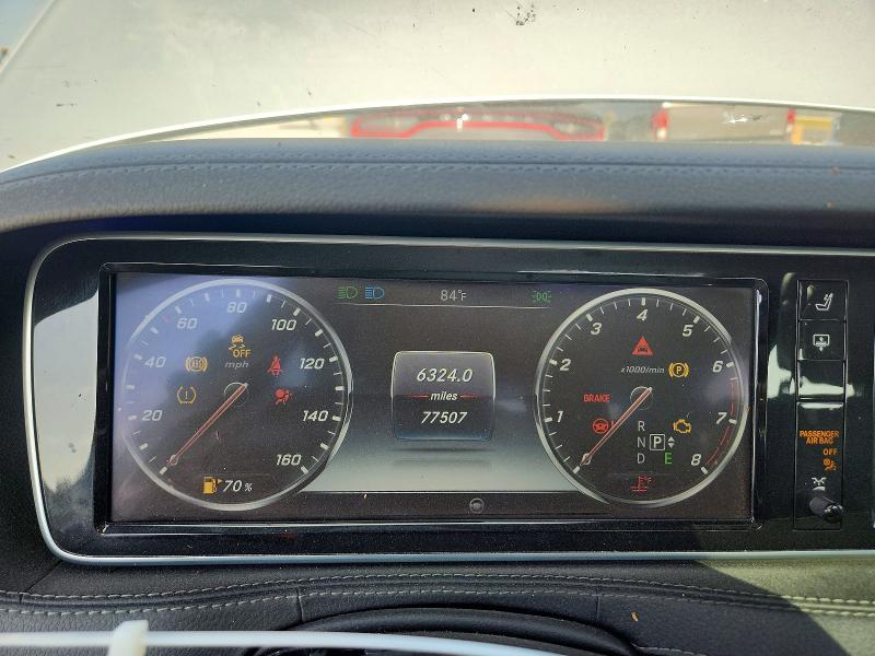 2015 Mercedes-benz S-klasse VIN WDDUG8CB6FA174303 COPART salvage auction — WATER/FLOOD, TX - SALVAGE TITLE-FLOOD DAMAGE, sold $4,300 on 2026-08-04 (photo 9)