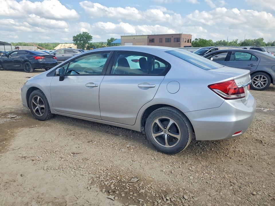 2015 Honda Civic VIN 19XFB2F7XFE056662 COPART salvage auction — HAIL, Ks - Cert Of Title-Salvage, sold $5,000 on 2026-07-02 (photo 2)